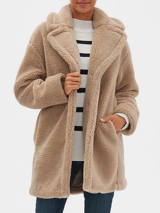 View large product image 1 of 1. Oversized Sherpa Coat