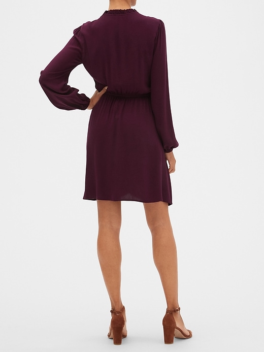 Image number 2 showing, Long Sleeve Tie-Neck Dress