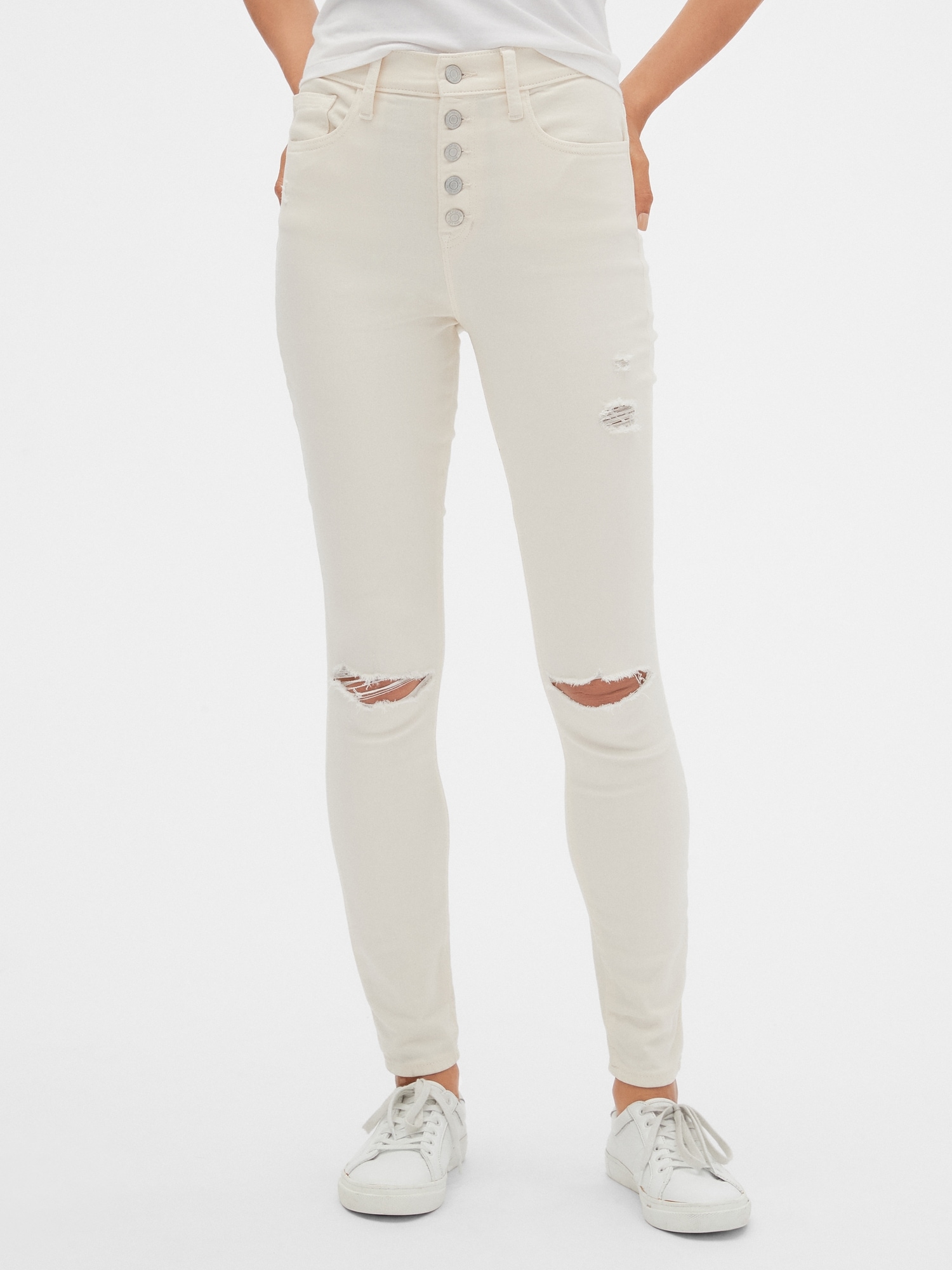 gap factory white jeans