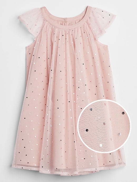 View large product image 1 of 1. Toddler Flutter Sparkle Tulle Dress