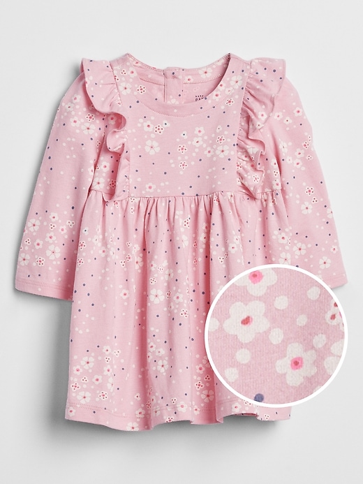 View large product image 1 of 2. Baby Ruffle Floral Print Dress
