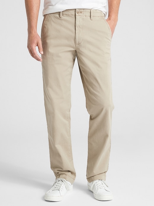 Image number 1 showing, Lived-In Khakis in Straight Fit with GapFlex