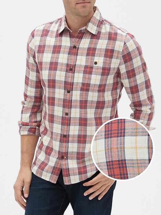 View large product image 1 of 1. Slub Shirt in Untucked Fit