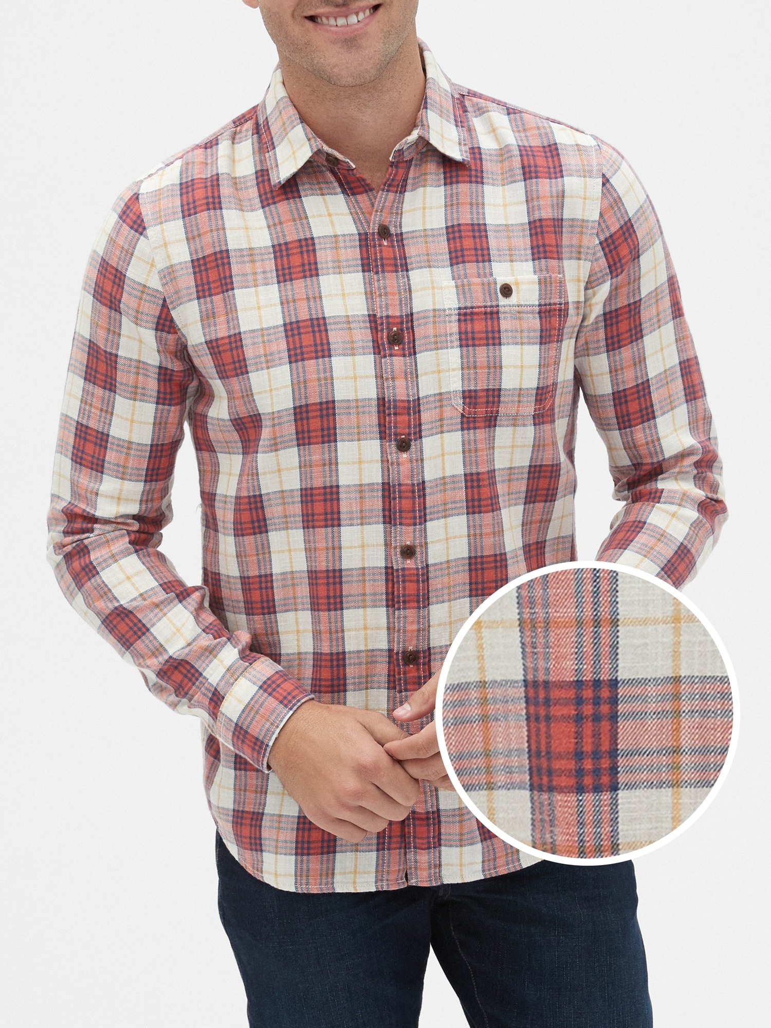 Slub Shirt in Slim Fit Gap Factory