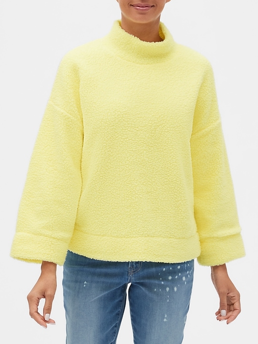 View large product image 1 of 1. Sherpa Pullover Mockneck