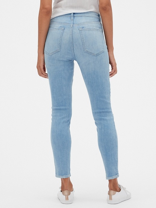 Image number 2 showing, High Rise Distressed Legging Jeans