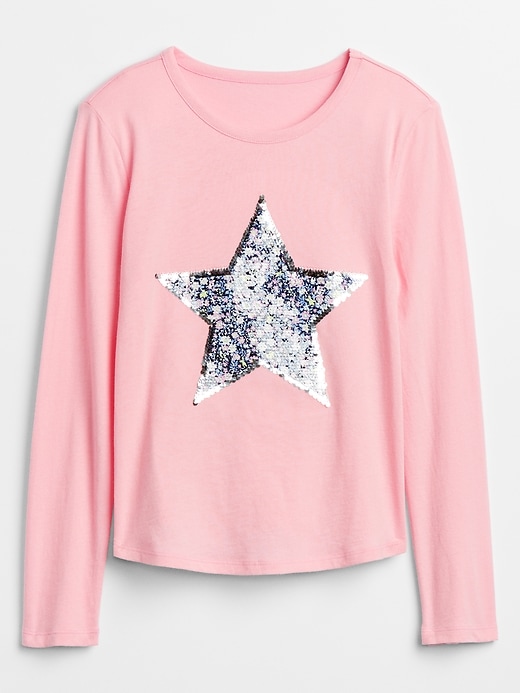 Kids Flippy Sequin Graphic T Shirt Gap Factory