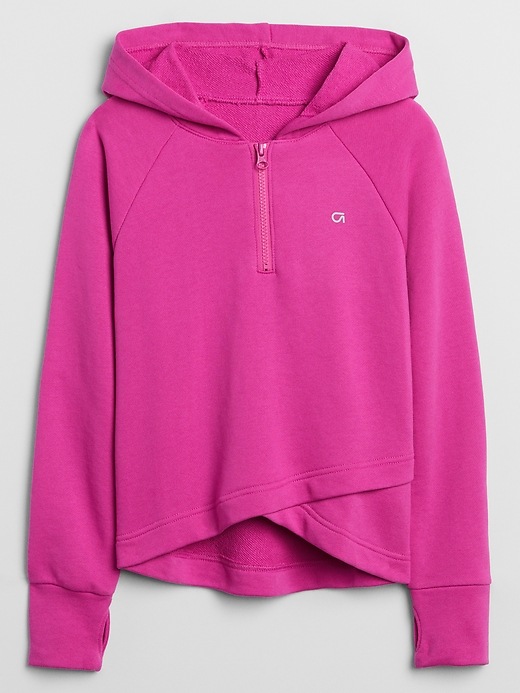 View large product image 1 of 1. GapKids Crossover Quarter-Zip Hoodie