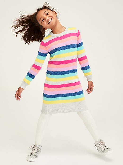 Image number 1 showing, Kids Crazy Stripe Sweater Dress