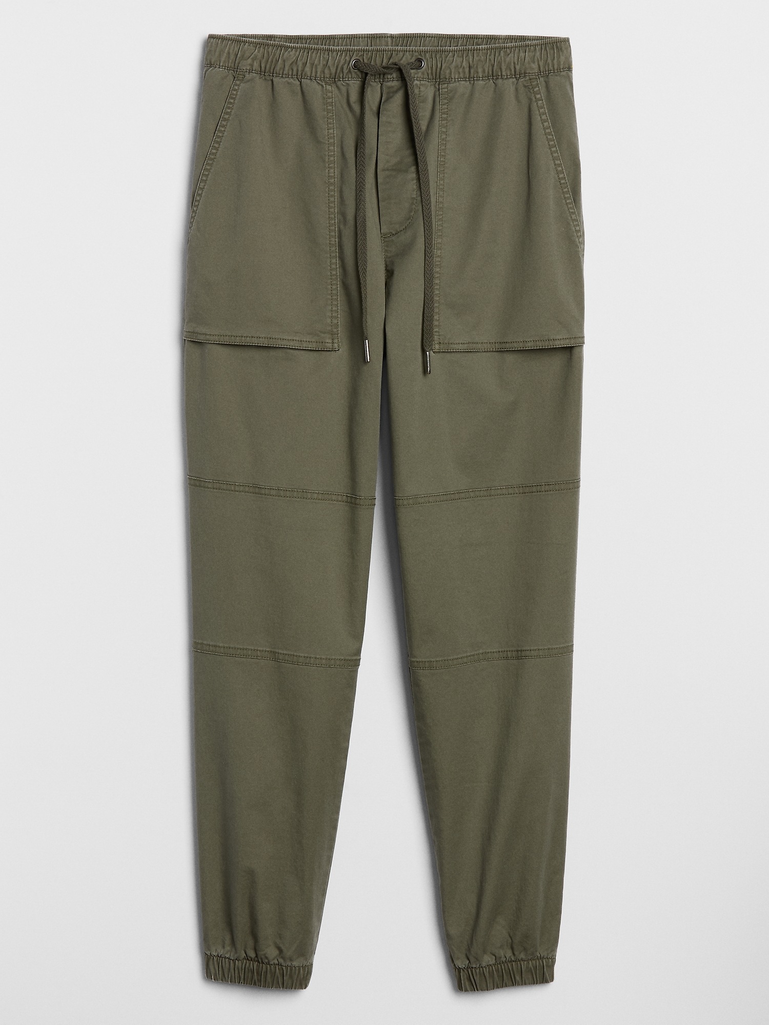 khaki utility joggers