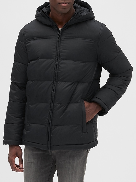 Image number 1 showing, Hooded Heavyweight Puffer Jacket