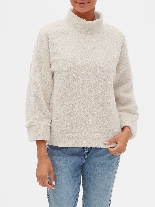 View large product image 1 of 1. Sherpa Pullover Mockneck
