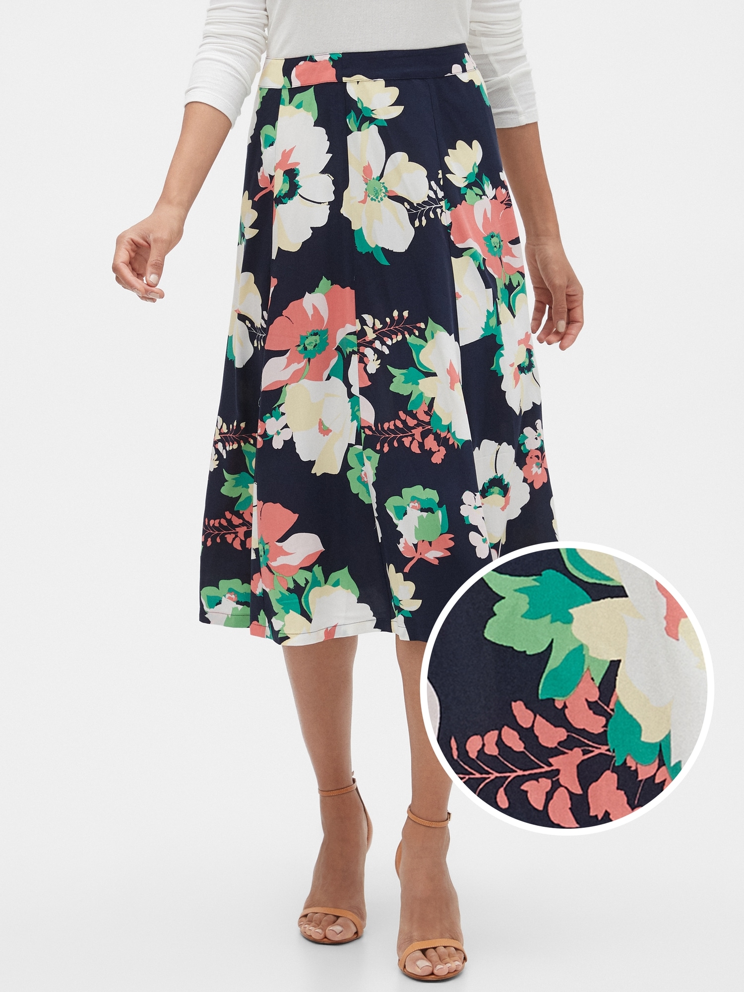 Gap floral midi skirt top