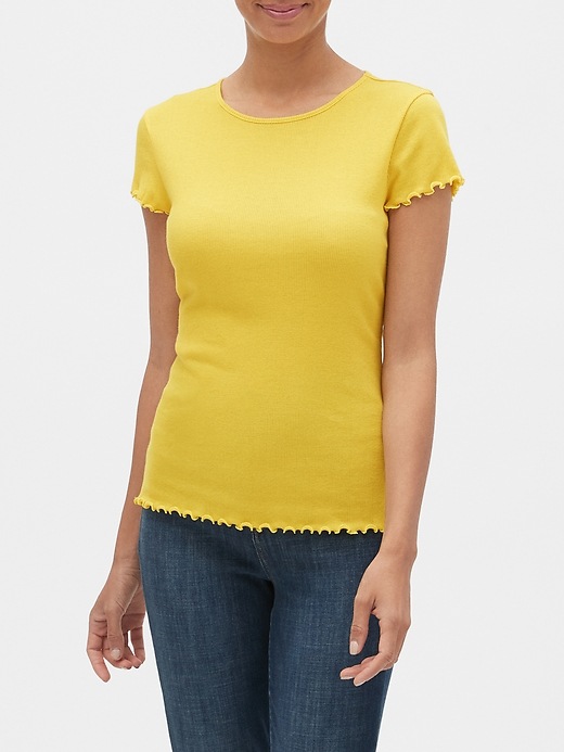 View large product image 1 of 2. Lettuce Hem T-Shirt