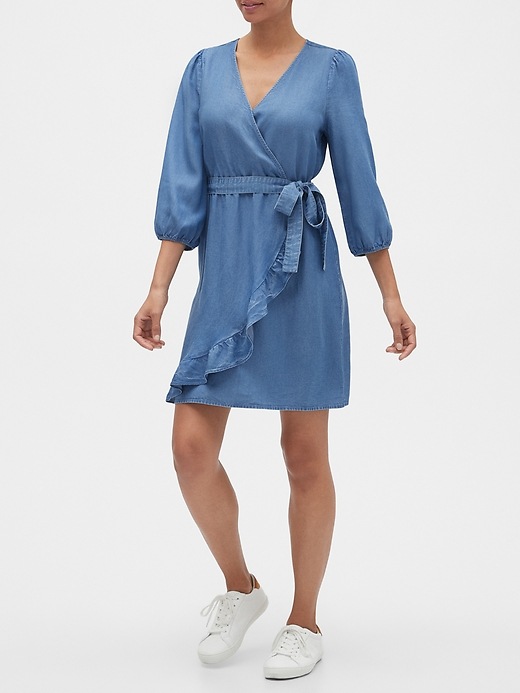 View large product image 1 of 3. Wrap Dress in TENCEL&#153