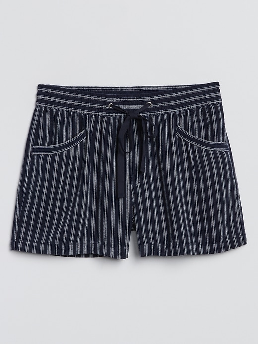 Image number 3 showing, Pull-On Shorts in Linen-Cotton