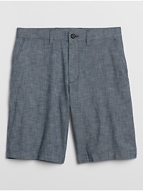 View large product image 3 of 3. 10" Chambray Shorts with Washwell&#153