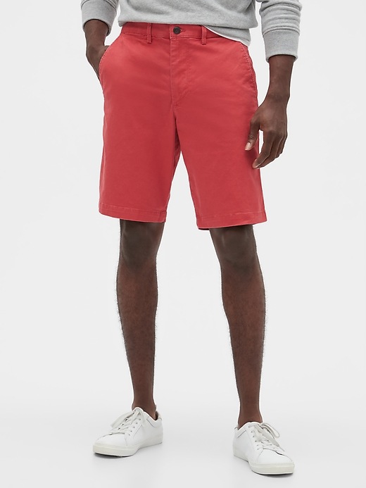 View large product image 1 of 1. 10" Essential Khaki Shorts