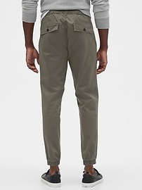 skinny twill joggers