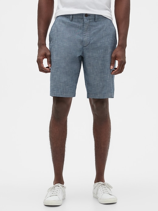 View large product image 1 of 3. 10" Chambray Shorts with Washwell&#153