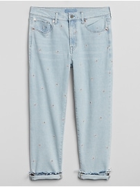 View large product image 3 of 3. Embroidered Girlfriend Jeans
