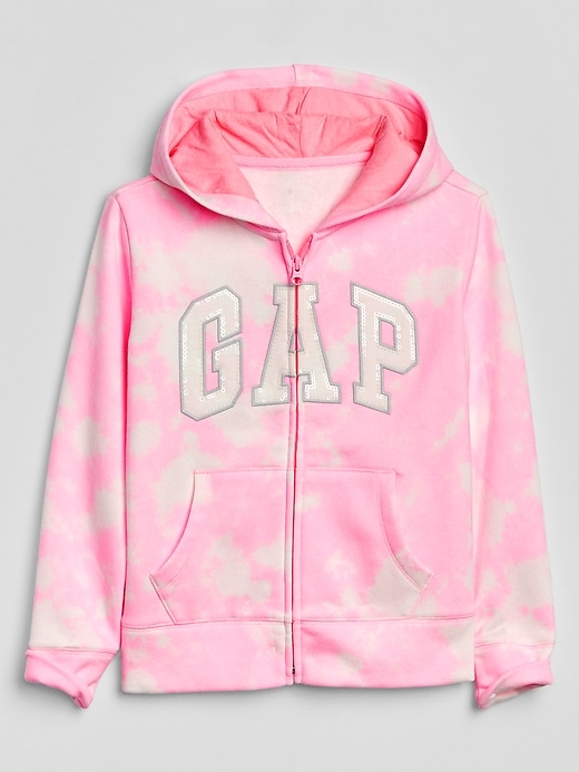 View large product image 1 of 1. Kids Tie-Dye Gap Logo hoodie