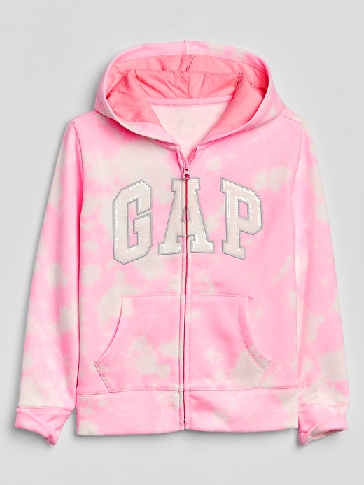 View large product image 1 of 1. Kids Tie-Dye Gap Logo hoodie