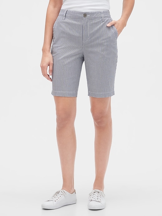 Image number 1 showing, 8" Khaki Bermuda Shorts