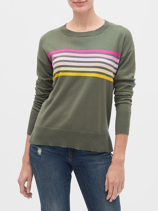 Image number 1 showing, Crewneck Tunic Sweater