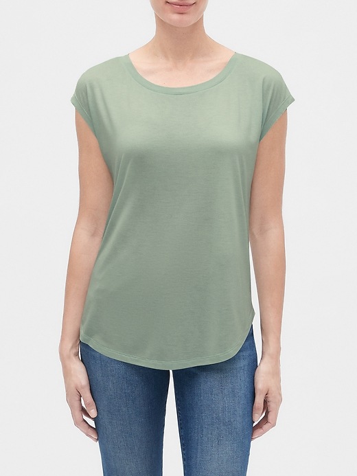 Image number 6 showing, Luxe Dolman Sleeve T-Shirt