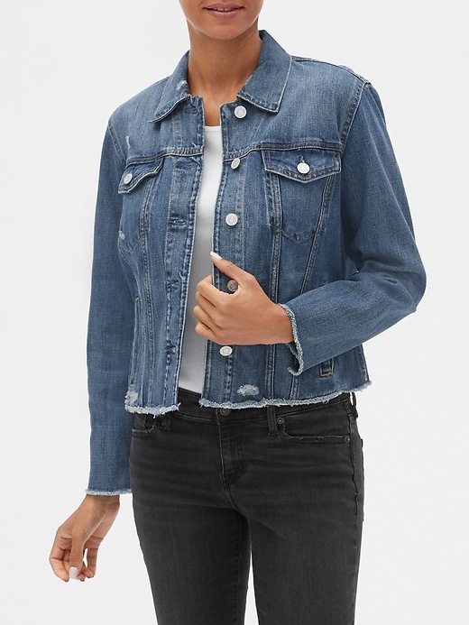 gap blue jeans jacket