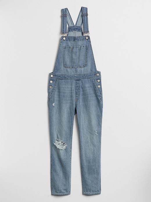 Image number 3 showing, Distressed Denim Overalls