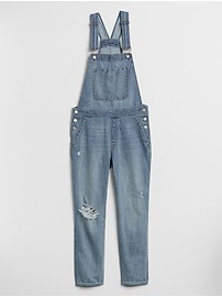 View large product image 3 of 3. Distressed Denim Overalls