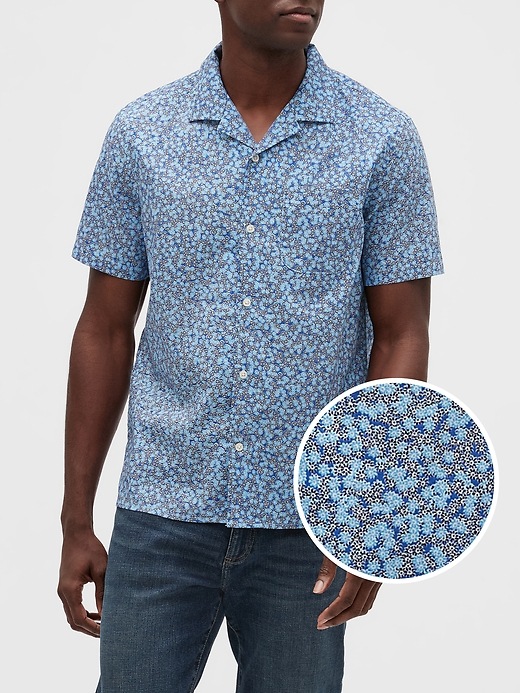 View large product image 1 of 1. Print Poplin Shirt