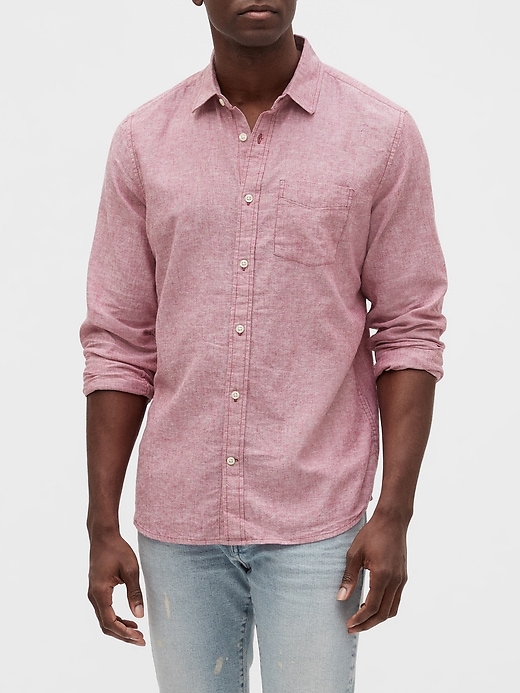 View large product image 1 of 1. Linen-Cotton Shirt
