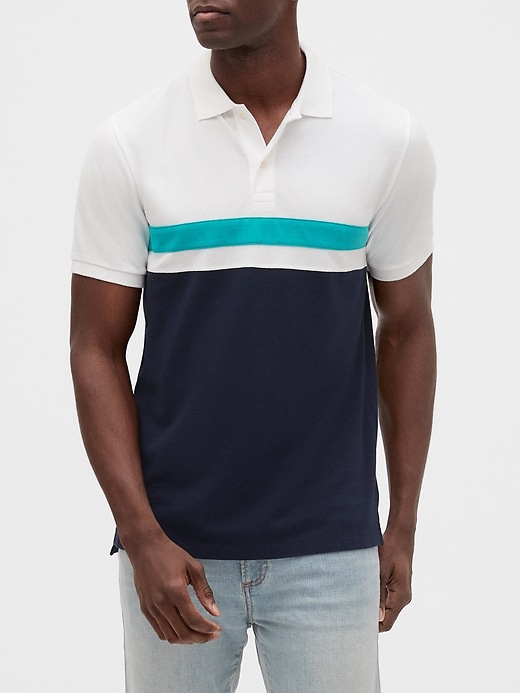 Image number 7 showing, Colorblock Pique Polo Shirt