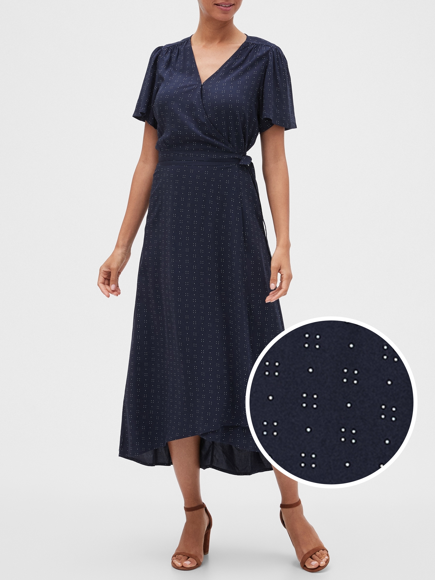 gap midi wrap dress