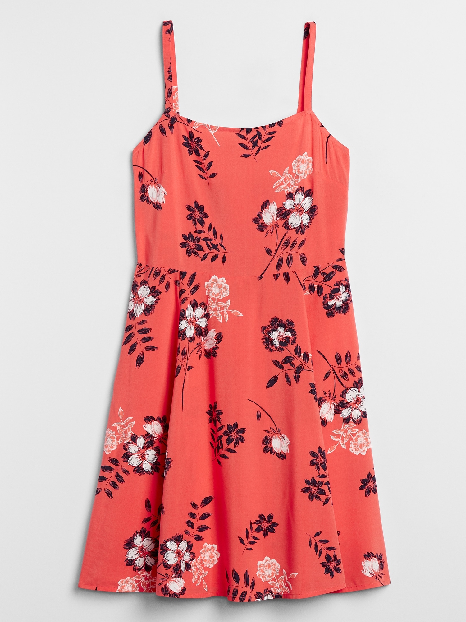 gap red floral dress