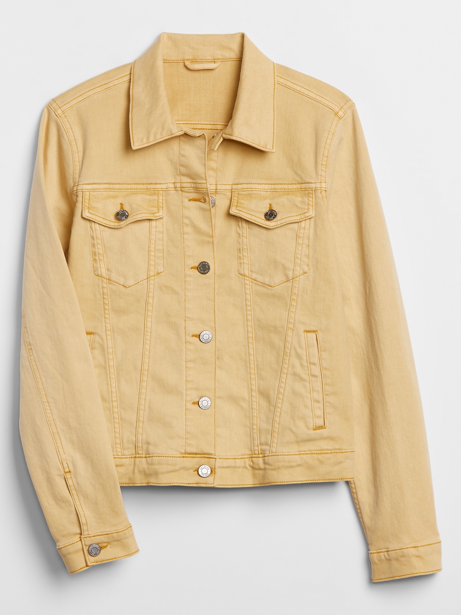 yellow denim jacket