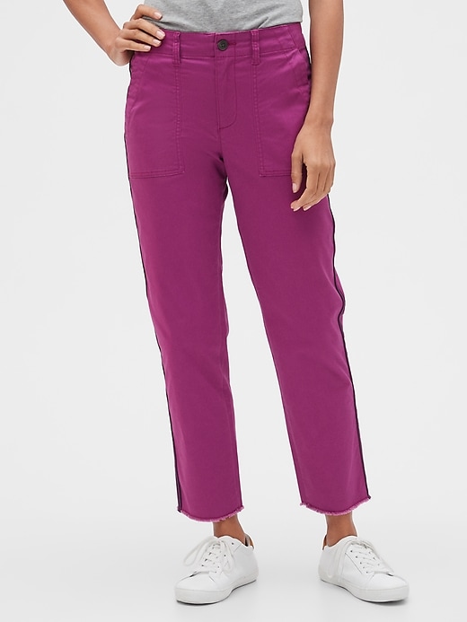 View large product image 1 of 2. Girlfriend Khakis with Raw Hem