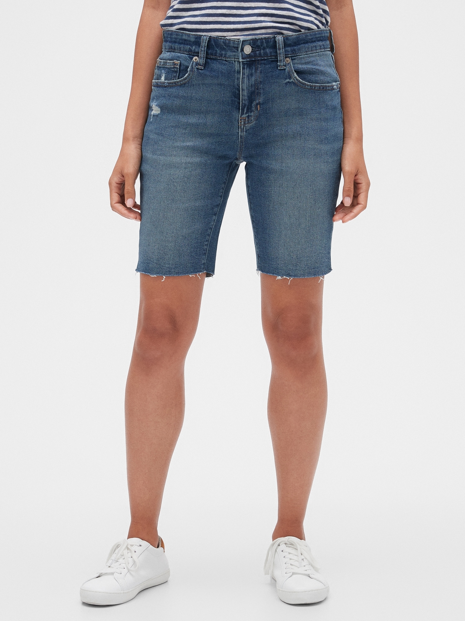 destructed bermuda shorts