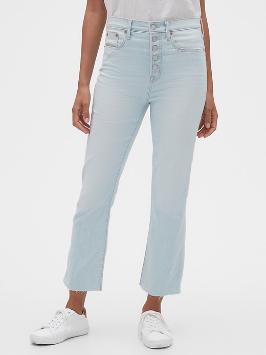 Image number 1 showing, High Rise Crop Boot Jeans.