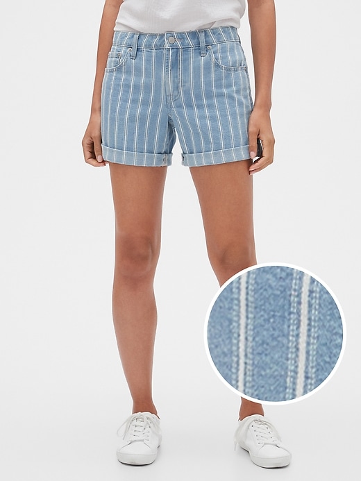 View large product image 1 of 3. 5" Stripe Denim Shorts