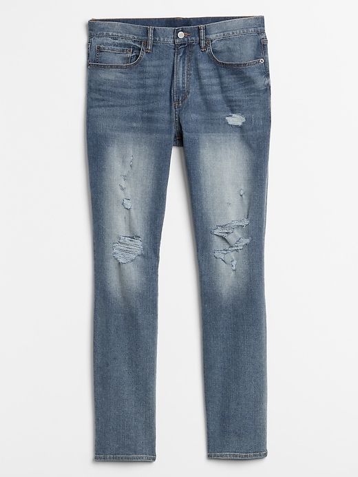 Image number 3 showing, Destructed Skinny Fit Jeans with GapFlex