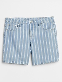 View large product image 3 of 3. 5" Stripe Denim Shorts