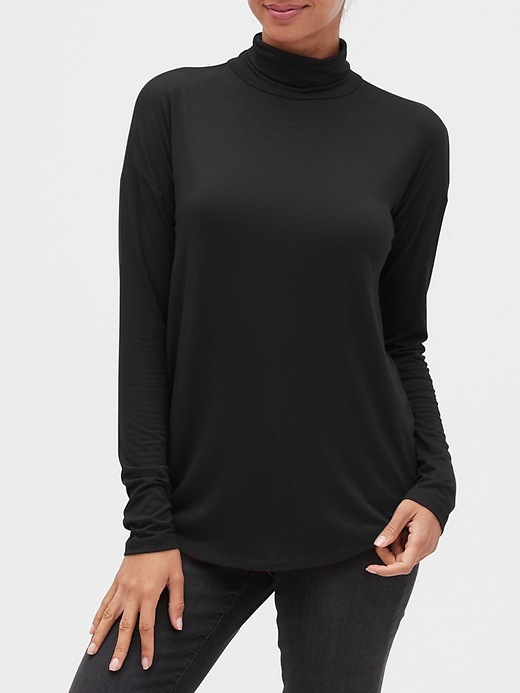 View large product image 1 of 1. Luxe Turtleneck T-Shirt