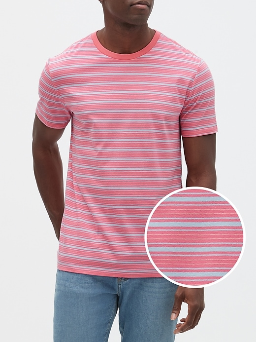 View large product image 1 of 1. Stripe Short Sleeve T-Shirt