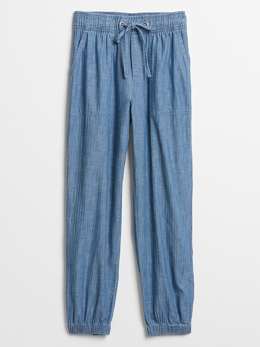 Gap chambray joggers deals