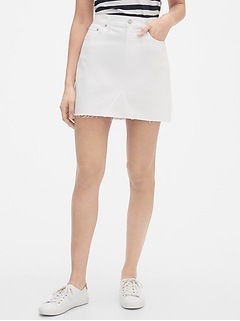 white denim skirt gap