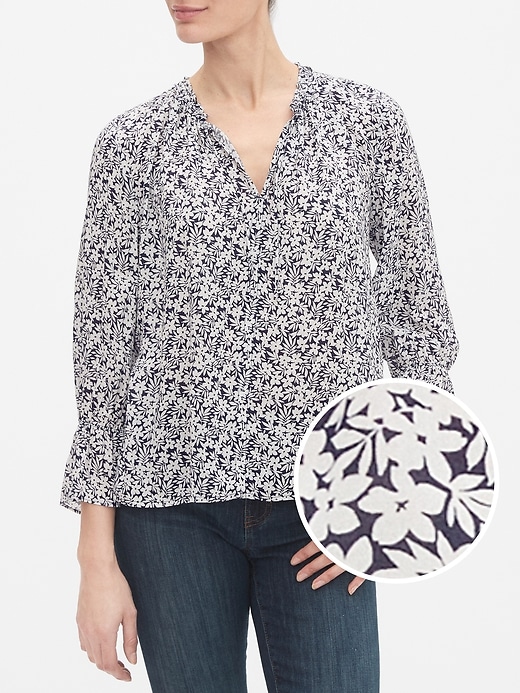Image number 1 showing, Print Ruffle Top